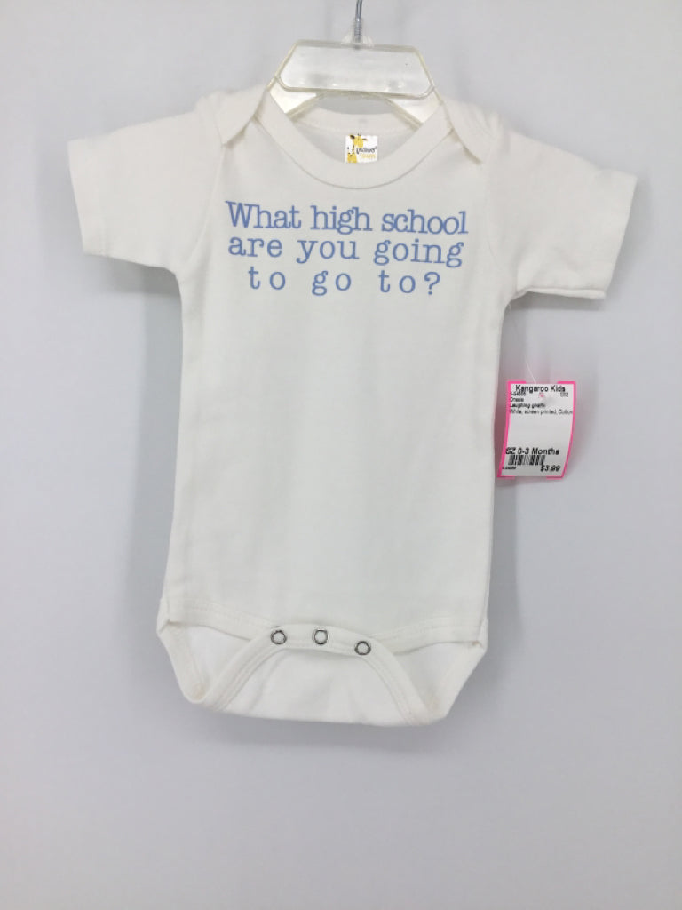 Laughing giraffe Child Size 0-3 Months White Onesie