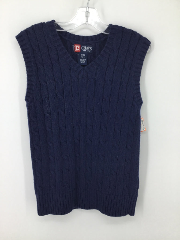 Chaps Child Size 8 Navy Solid T-shirt - boys