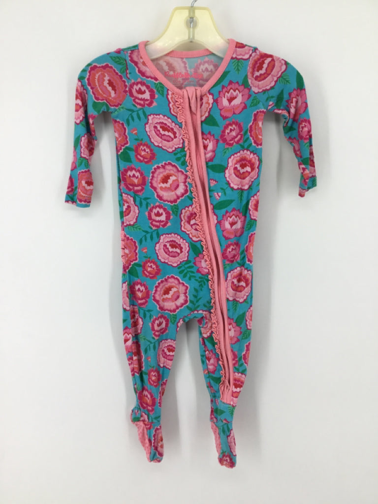 Ruffle Butts Child Size 3-6 Months Pink Sleepers