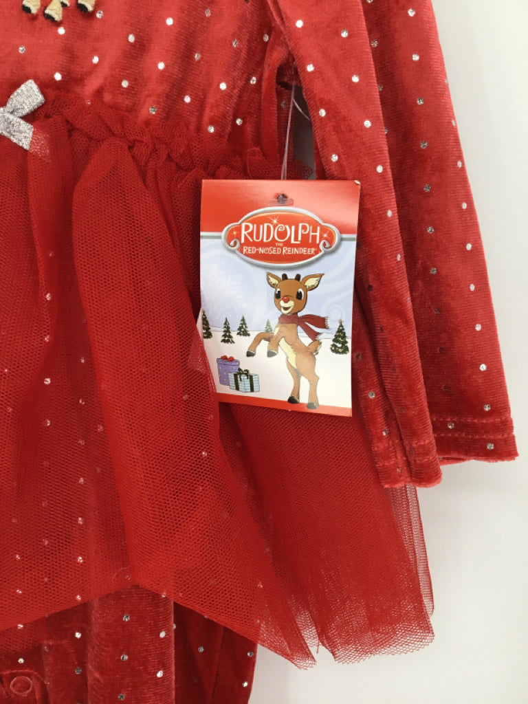 Rudolph Child Size 9 Months Red Christmas Outfit