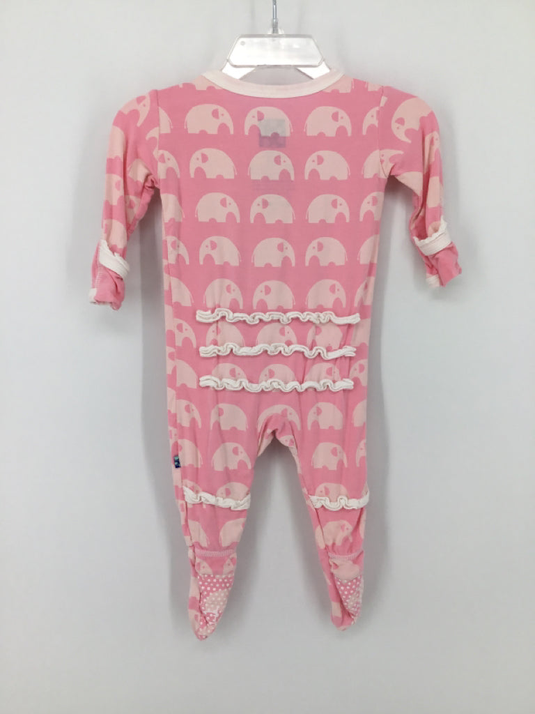Kickee Pants Child Size 3-6 Months Pink Sleepers