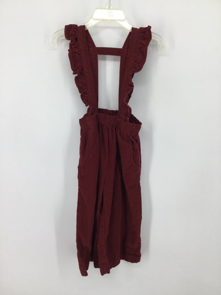 Ruffle Butts Child Size 2 Brown Overalls - girls