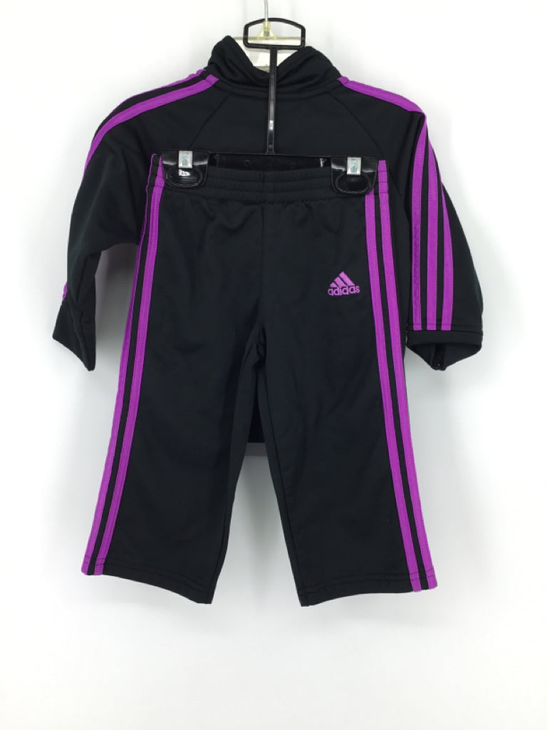 Adidas Child Size 18 Months Black Outfit - girls