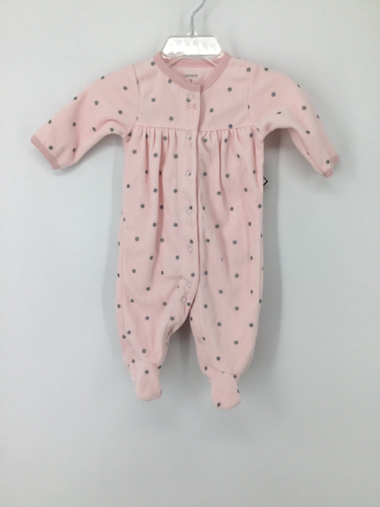 Carter's Child Size 3 Months Pink Sleepers
