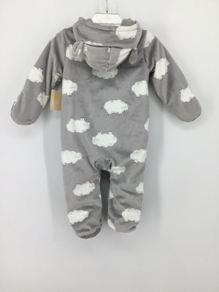 Just One You Made by Carters Child Size 9 Months Gray Print Outerwear - boys