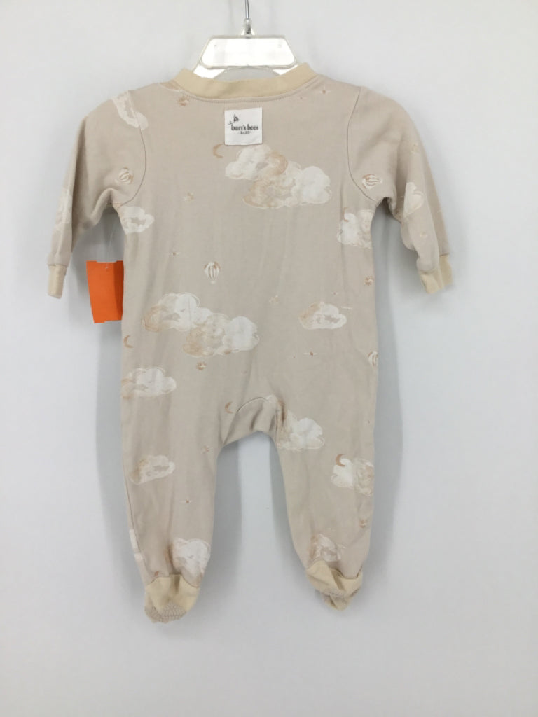 Burt's Bees Baby Child Size 3-6 Months Tan Sleepers