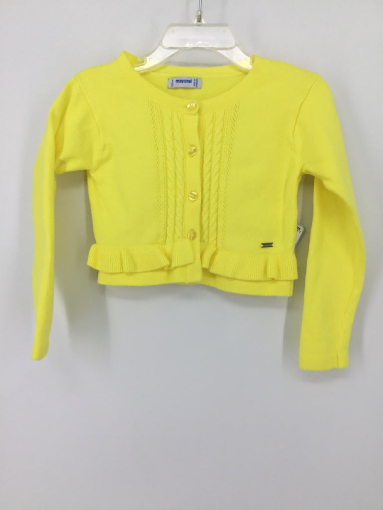 Mayoral Child Size 2 Yellow Sweater - girls