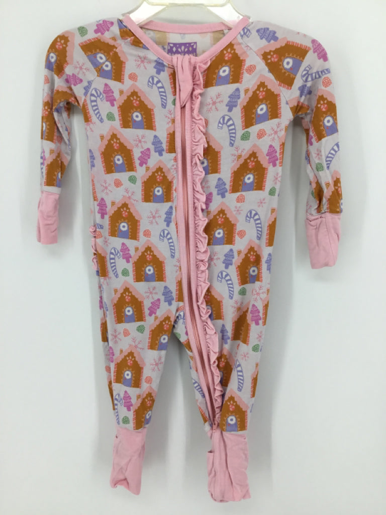 Poppy Kids Co. Child Size 3-6 Months Pink Christmas Pajamas