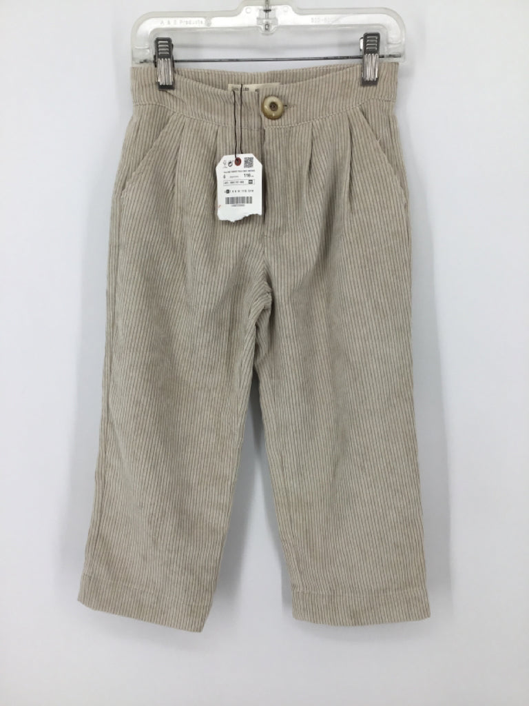 Zara Child Size 6 Tan Solid Pants - boys