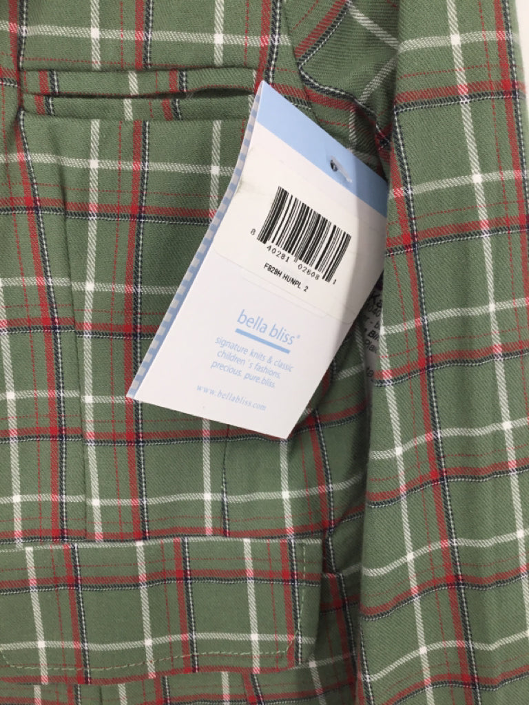 b Bella Bliss Child Size 2 Green Plaid Blazer - boys