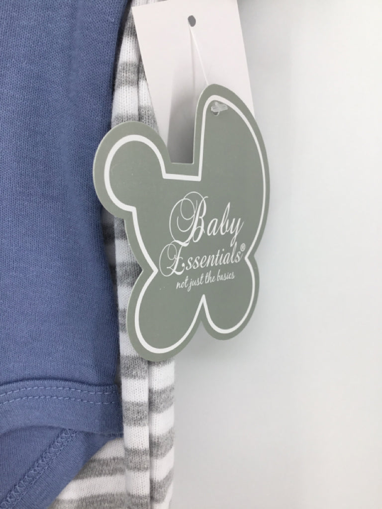 Baby Essentials Child Size 6 Months Blue screen printed Outfit - boys
