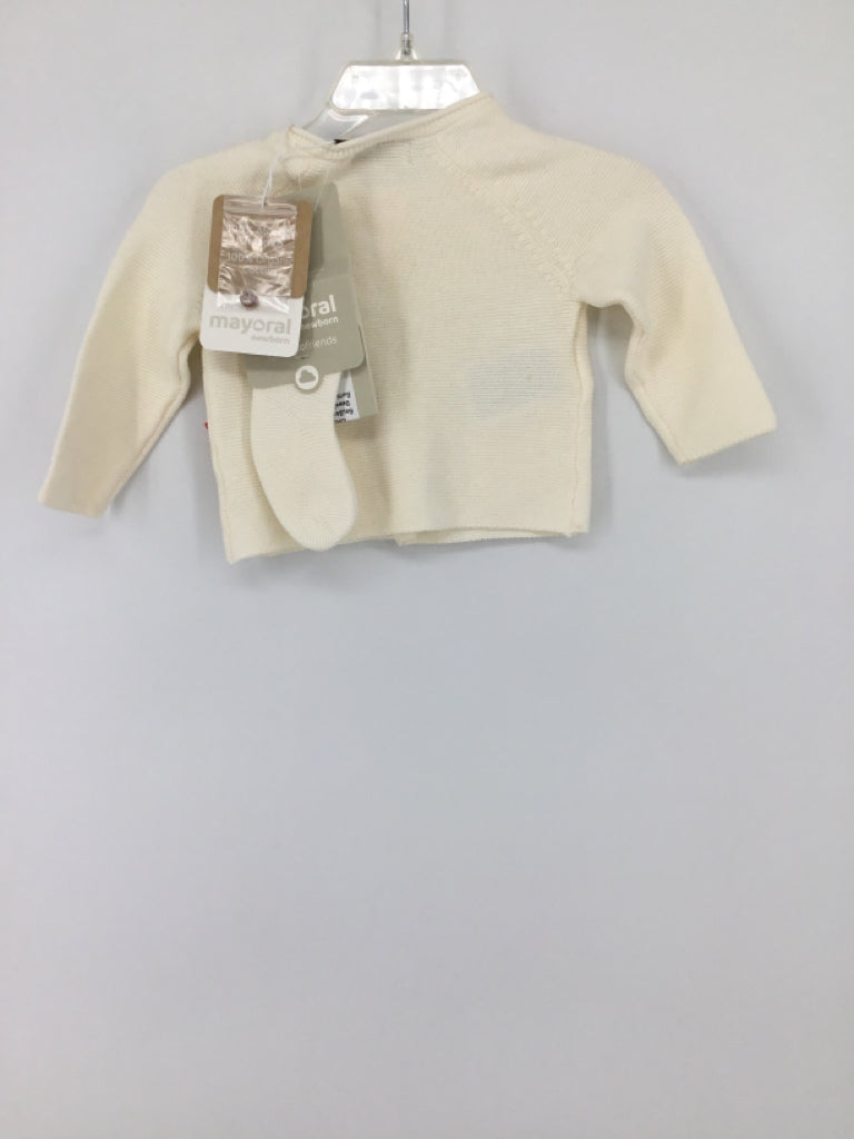 Mayoral Child Size Newborn Cream Sweater - girls
