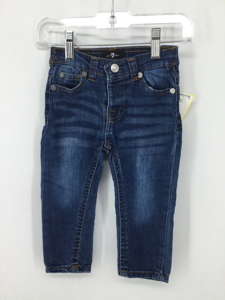 7 for all Mankind Child Size 12 Months Blue Solid Jeans - boys