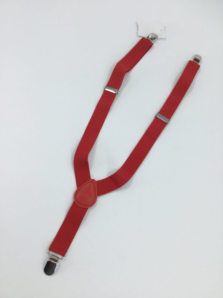 Child Size Child Red Solid Suspenders