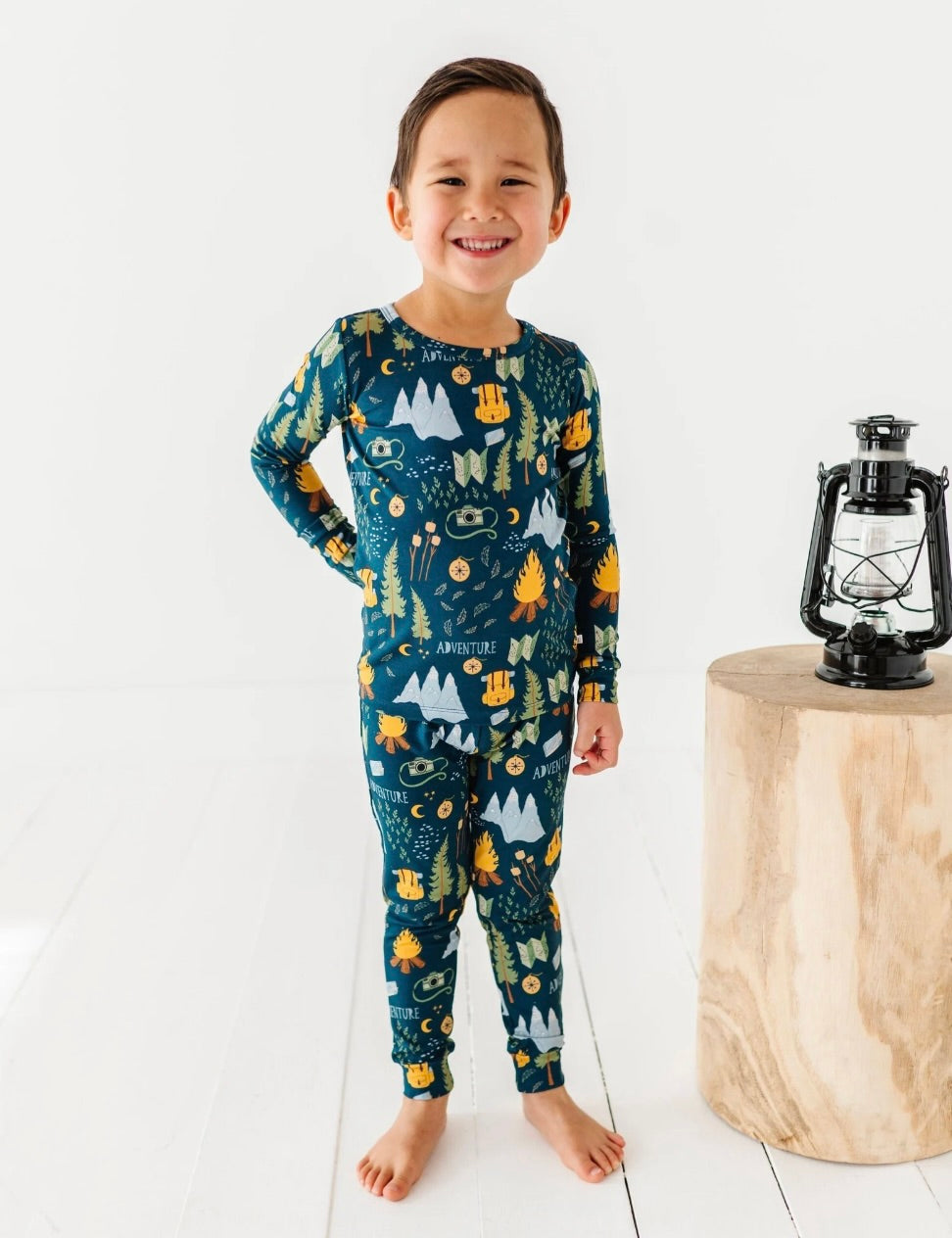 Bird & Bean - Long Sleeved PJ Set (Camping Adventure)