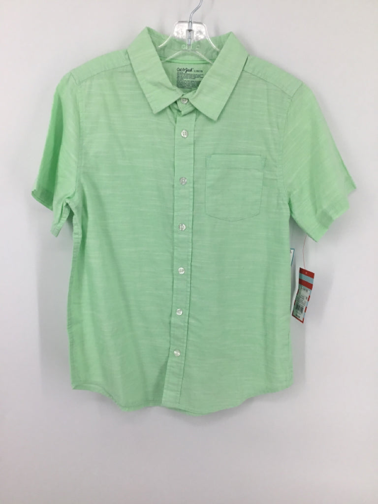 Cat & Jack Child Size 10 Green Solid Shirt - boys