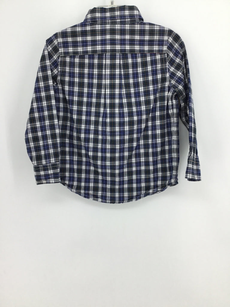 Janie and Jack Child Size 2 Navy Plaid Shirt - boys