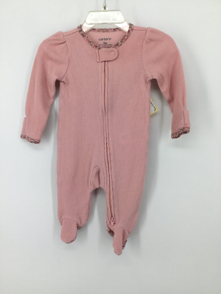 Carter's Child Size 3 Months Pink Sleepers
