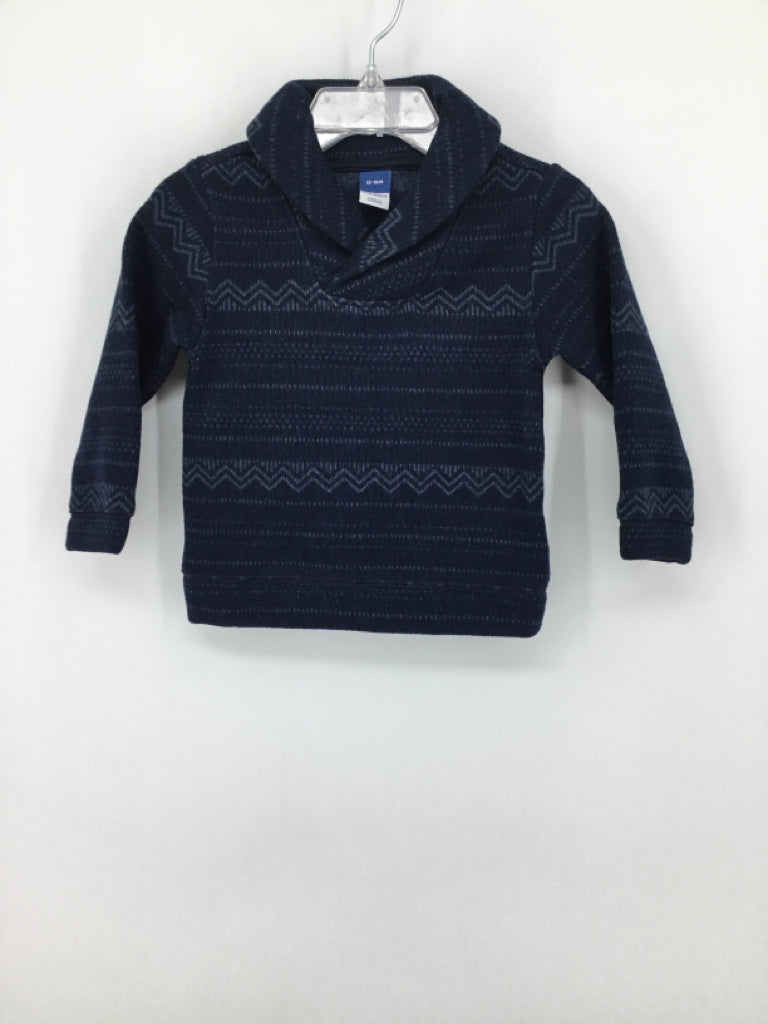 Old Navy Child Size 12-18 Months Navy Print Shirt - boys
