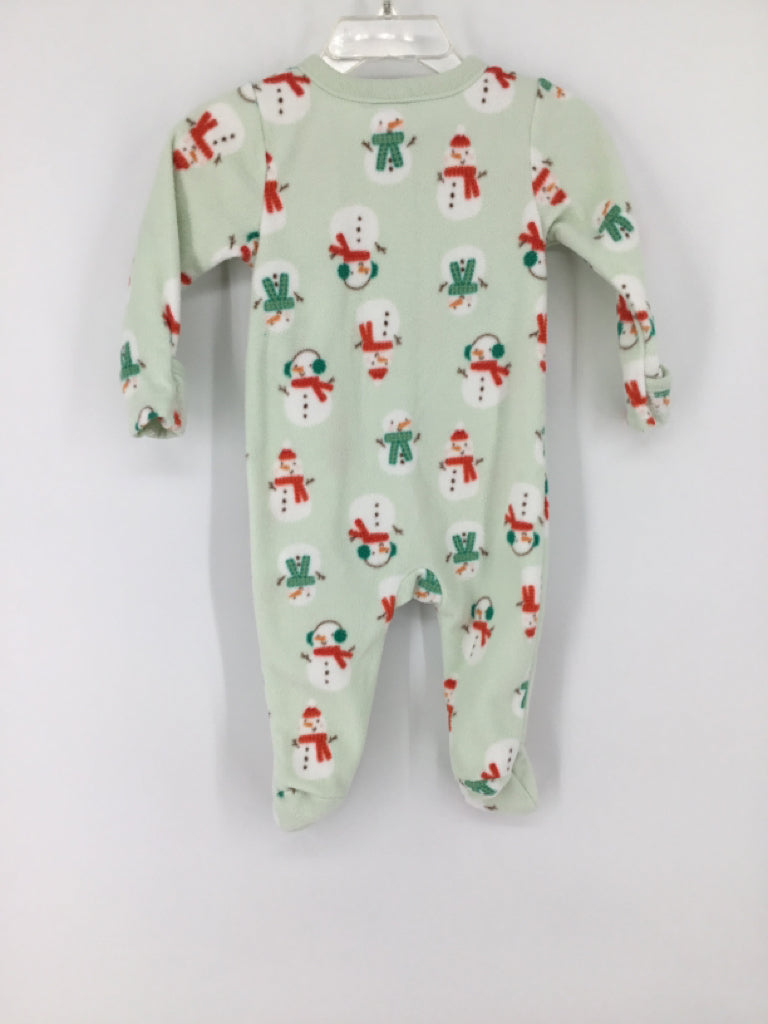 Old Navy Child Size 3-6 Months Green Sleepers