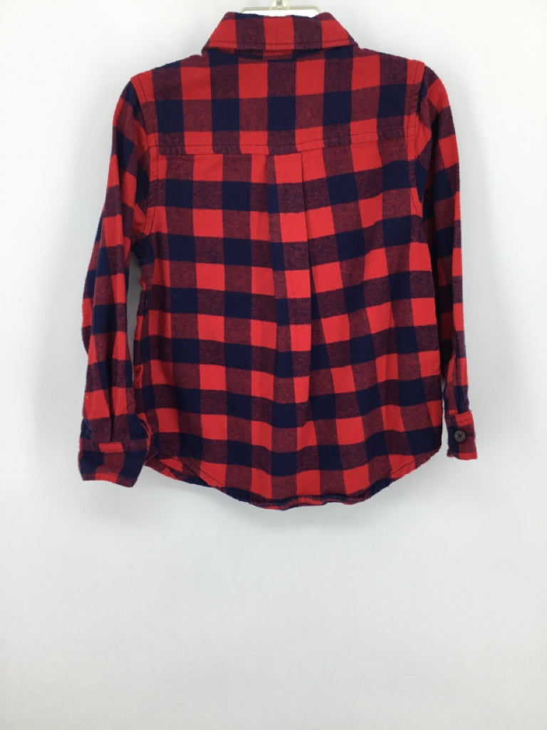 Hanna Andersson Child Size 4 Red Checkered Shirt - boys
