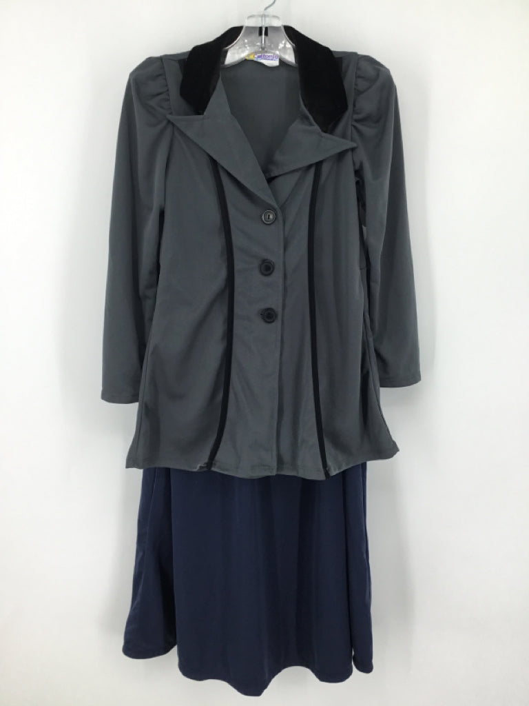 California Costume Child Size 8 Gray English Nanny Halloween Costume