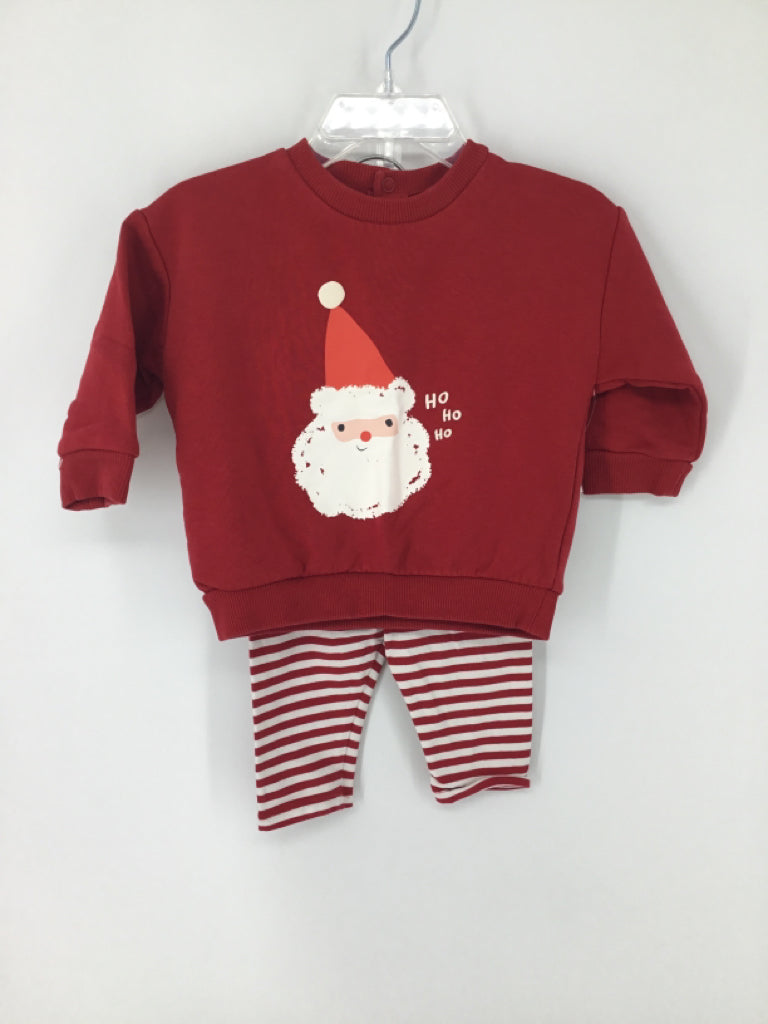 M&S Baby Child Size 3-6 Months Red Christmas Outfit