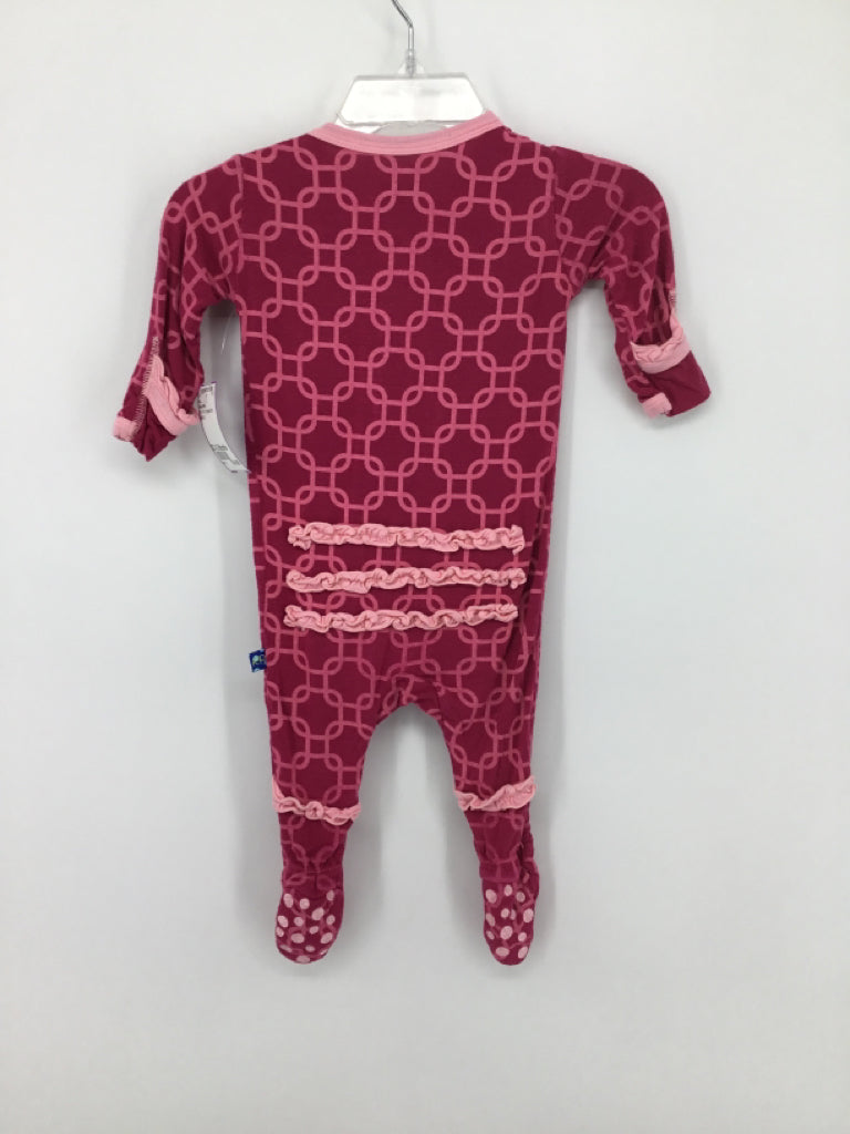 Kickee Pants Child Size 0-3 Months Pink Sleepers