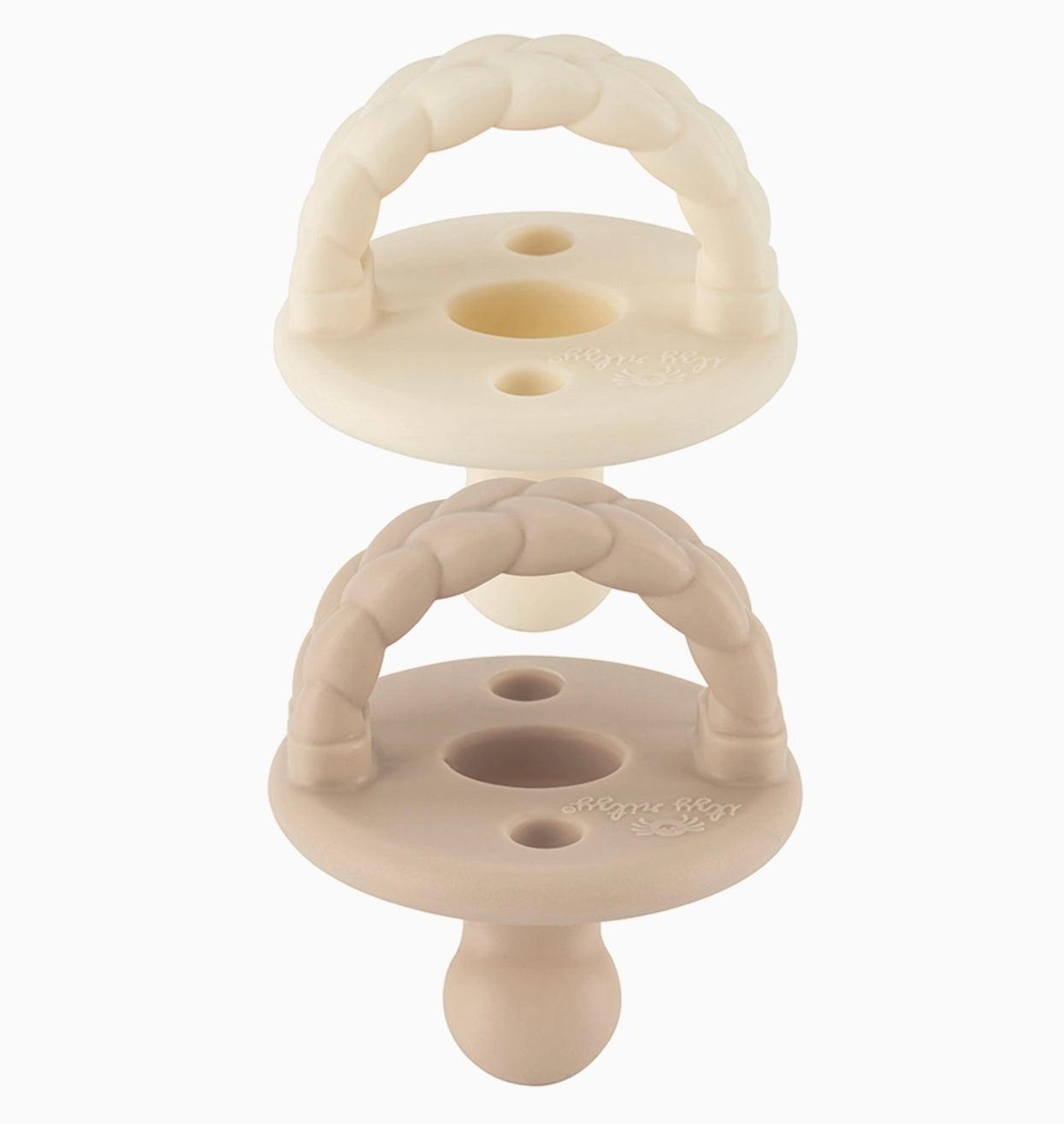 Itzy Ritzy - Sweetie Soother Ortho Pacifier 6-18m (Toast & Buttercream Braids)