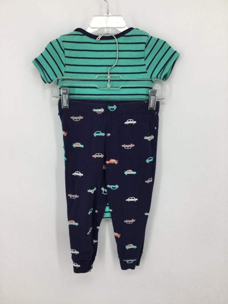 Carter's Child Size 24 Months Green Stripe Outfit - boys