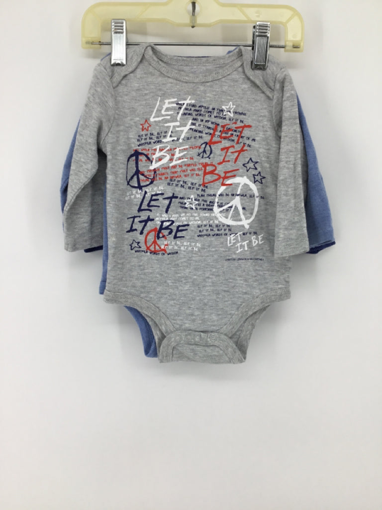 Lennon & McCartney Child Size 3-6 Months Gray Onesie
