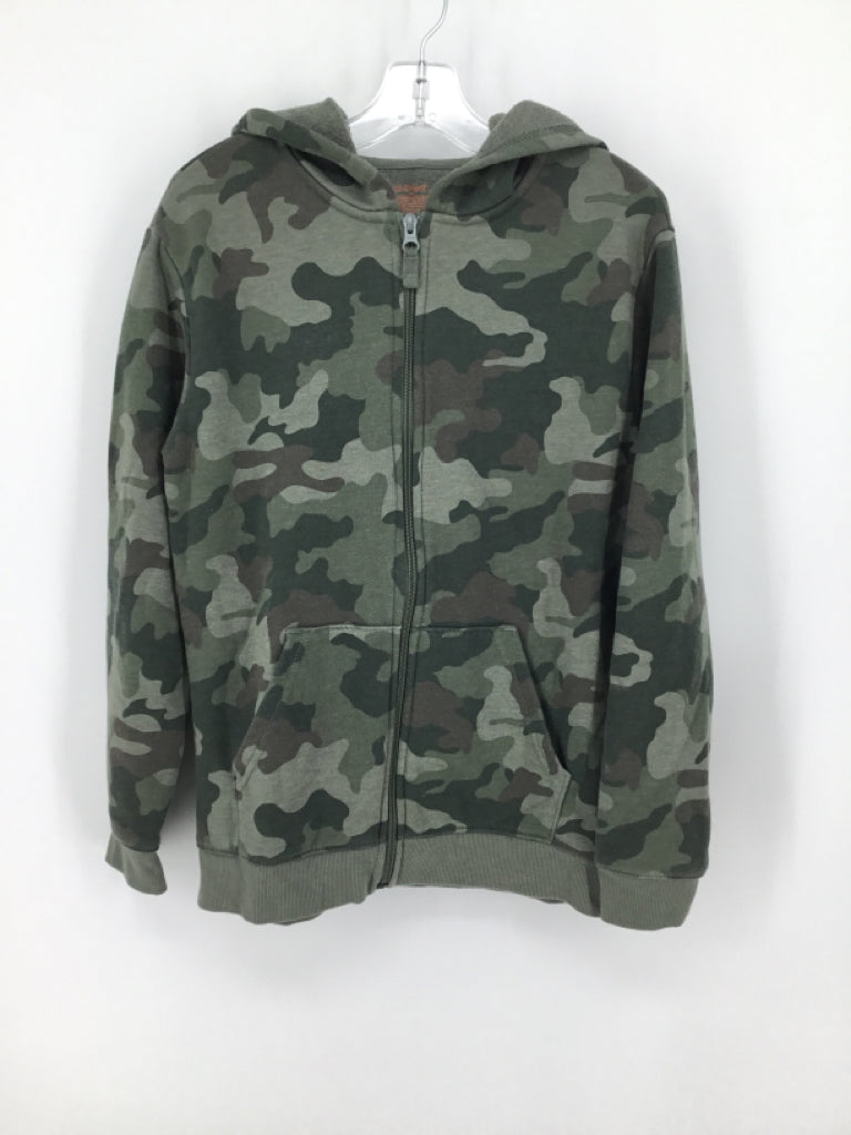 Cat & Jack Child Size 10 Green Camoflage Hoodie - boys
