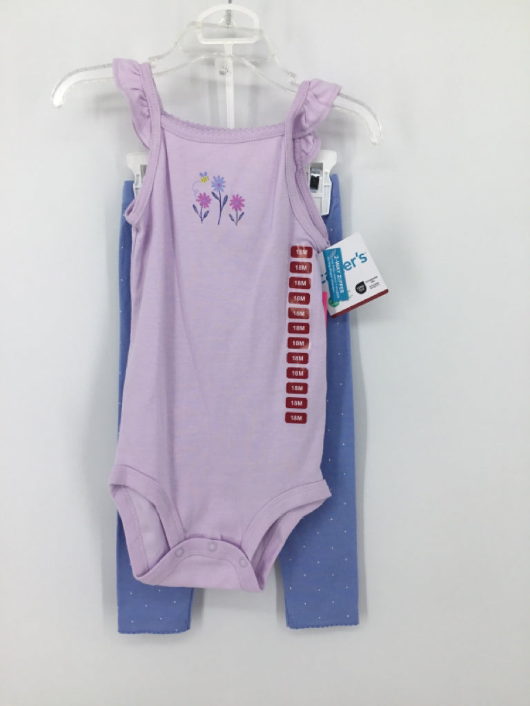 Carter's Child Size 18 Months Purple Outfit - girls