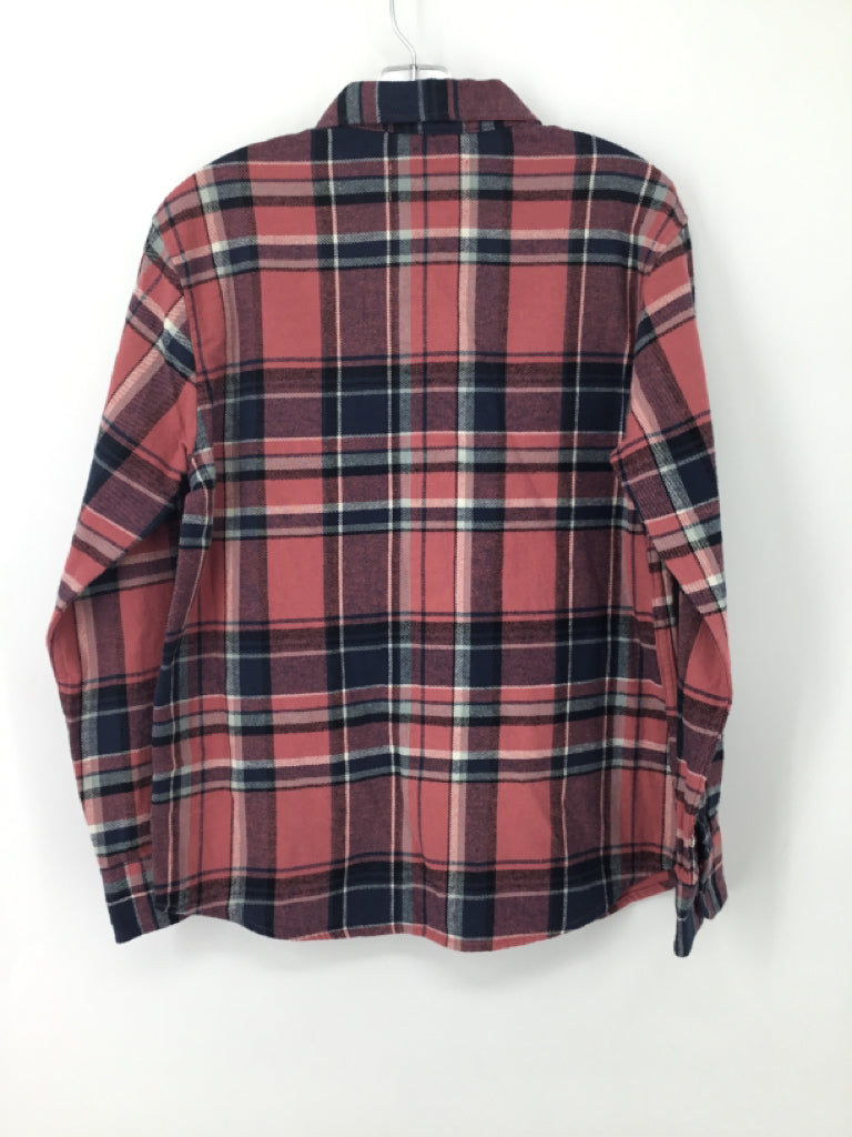 Old Navy Child Size 10 Pink Plaid Shirt - boys