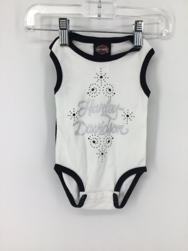 Harley Davidson Child Size 3-6 Months Black Onesie