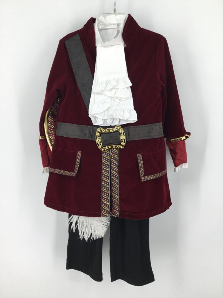 Disney Child Size 4 Red Captain Hook Halloween Costume