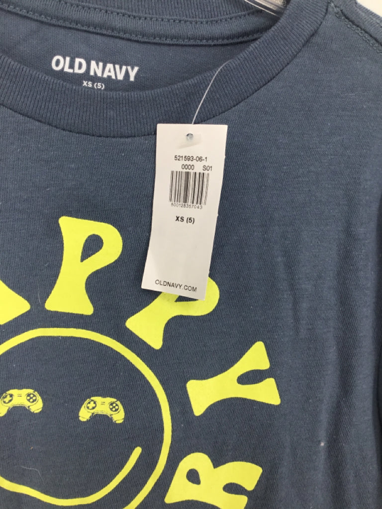 Old Navy Child Size 5 Blue screen printed T-shirt - boys