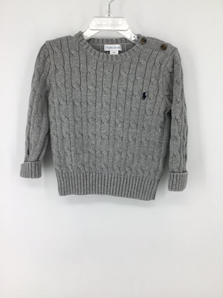 Ralph Lauren Child Size 24 Months Gray Solid Sweater - boys