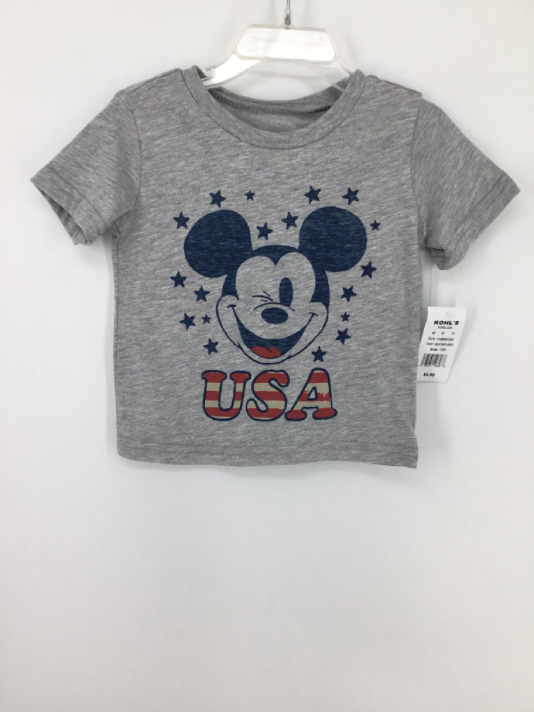 Disney Child Size 12 Months Gray Stars & Stripes T-Shirt