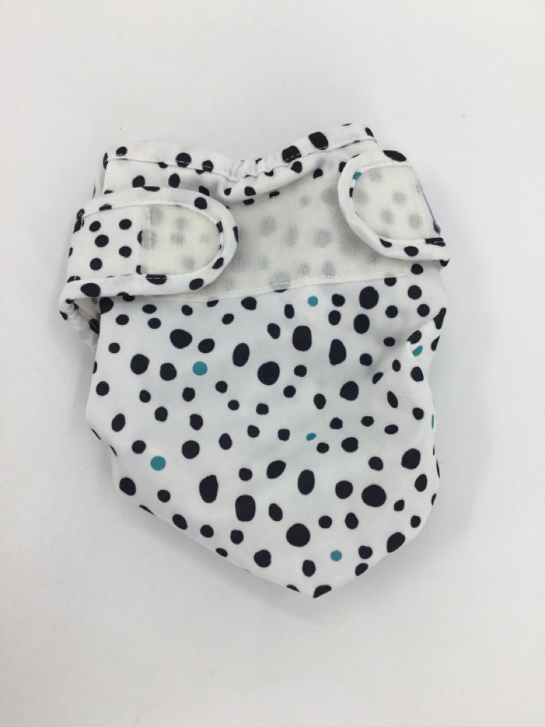 Bambino Mio Child Size TWO White Print Cover Cloth Diaper