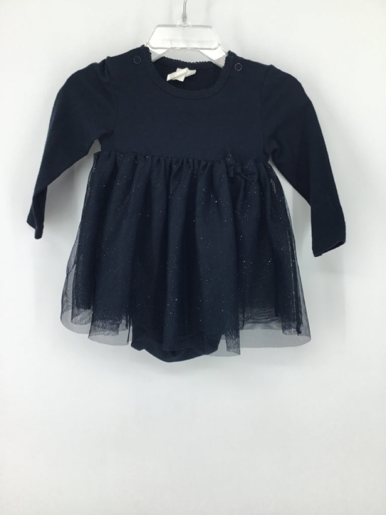 H & M Child Size 3-6 Months Navy Dress - girls