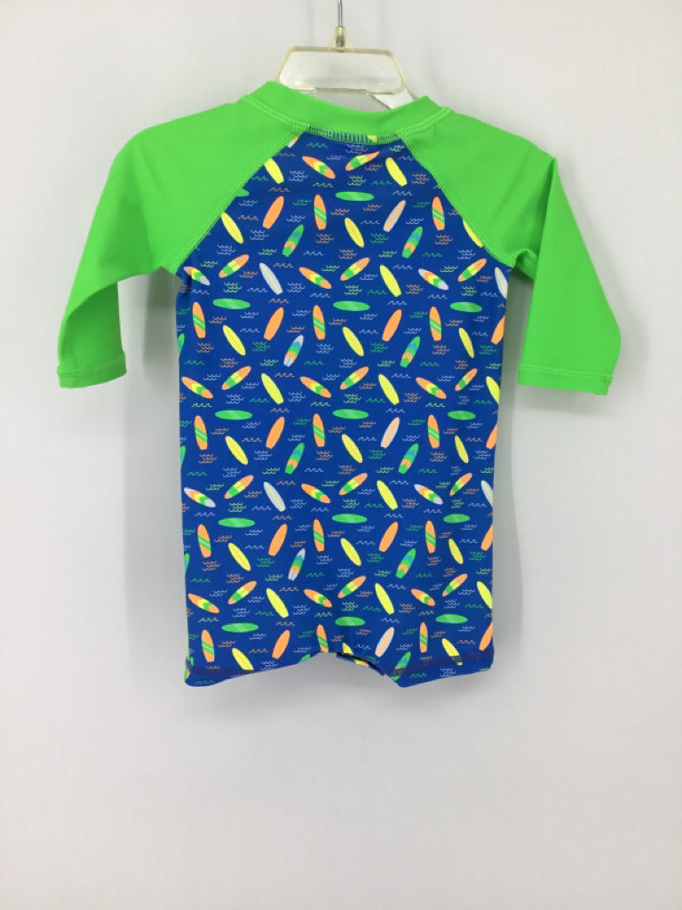 Rugged Butts Child Size 3-6 Months Green Print Swimwear - boys