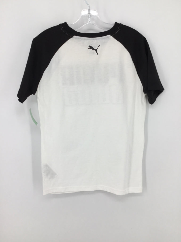 Puma Child Size 10 Black screen printed T-shirt - boys
