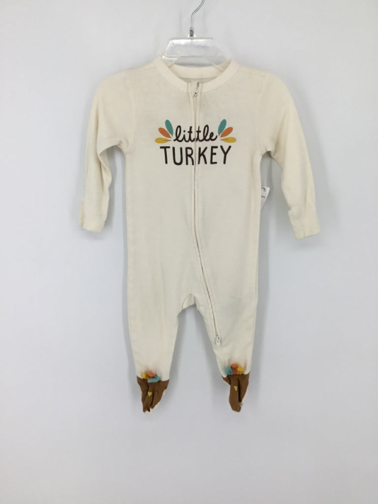 Old Navy Child Size 6-9 Months Cream Thanksgiving Sleeper
