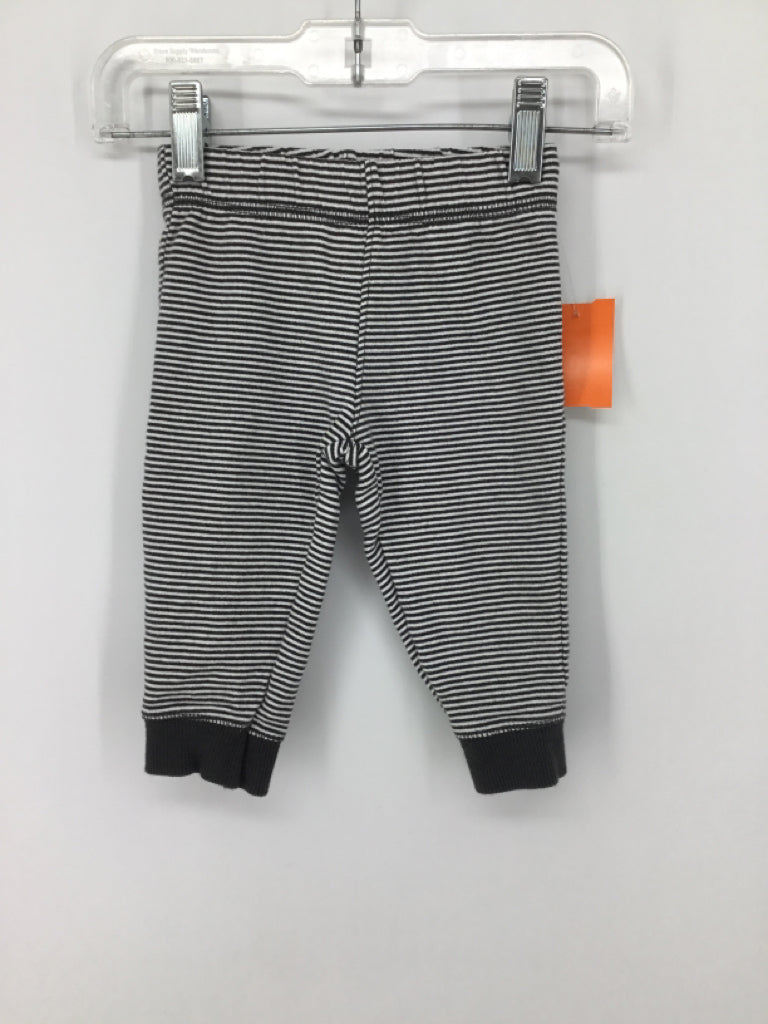 Carter's Child Size 9 Months Gray Stripe Pants - boys