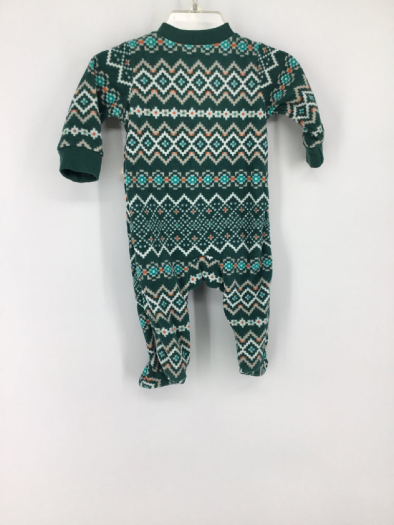 Carter's Child Size 3 Months Green Sleepers