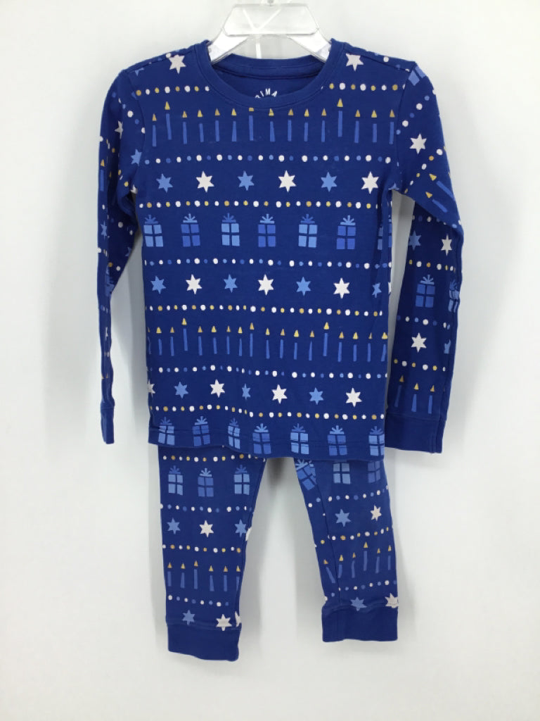 primary Child Size 4 Blue Hanukkah Pajamas