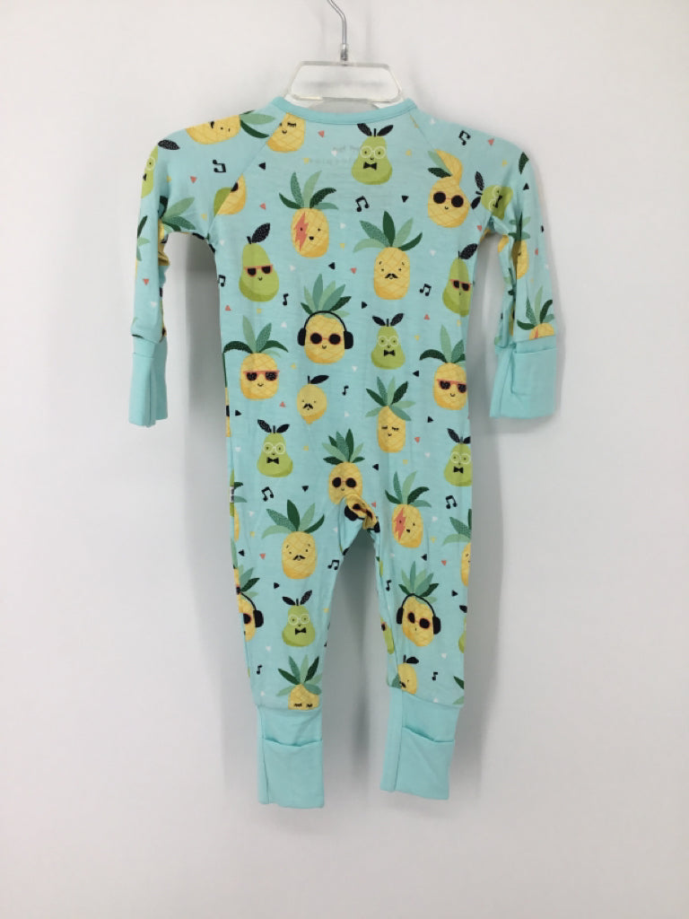 Little Sleepies Child Size 0-3 Months Blue Pajamas - girls