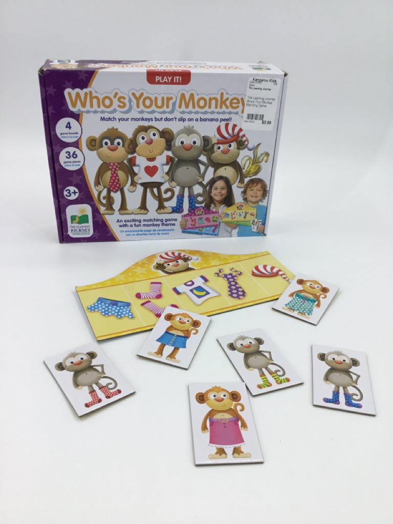 The Learning Journey Who's Your Monkey Matching Game