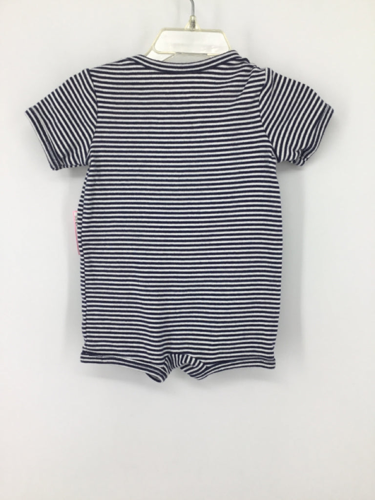 primary Child Size 6-9 Months Navy Stripe Outfit - boys